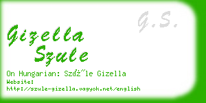 gizella szule business card